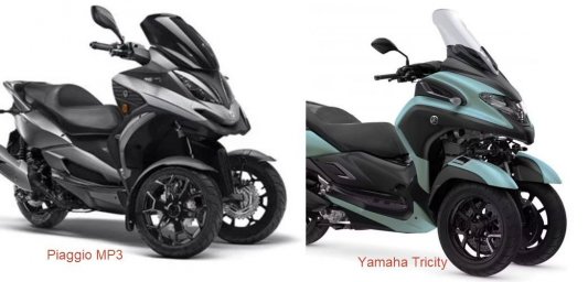 Сравнение Yamaha Tricity 300 и Piaggio MP3 310: два подхода к трём колёсам